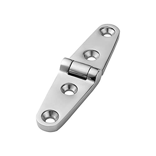 Boat Strap Hinges 4" X 1" 316 Stainless Steel Hinge,Marine Heavy Duty Deck Cupboard Hinge,Cabinet Hatch Hardware,Pack Of 2 #TOP7