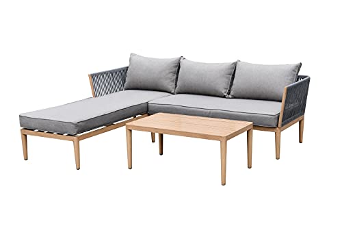 Pascal Garden Furniture, In or Outdoor - 3 Sets to Choose From!! L Shape Sofa, 4 Seat Sofa Set, Rectangular Dining Set (L Shape Corner Chase Set)
