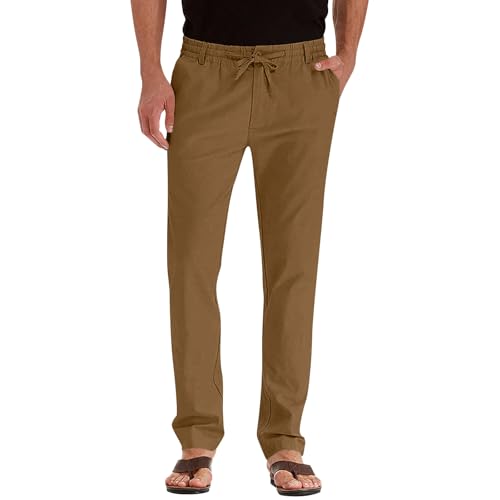 Men Cargo Pants Casual Elastic Waist Drawstring Leggings Lightweight Fashion Slim Fit Lounge Quick Dry Hiking Outfits