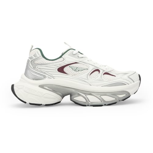 Image of Red Tape Women's Sneakers Green Mesh Pu Round Toe Lace-Up