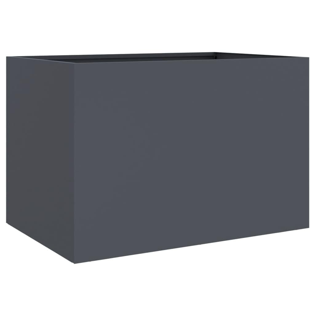 ShGaxin Sadzarka antracytowa 62 x 47 x 46 cm stal walcowana na zimno, podwyższona donica do warzyw, grządka ogrodowa