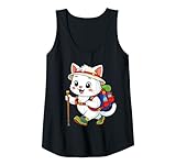 Womens Cat Backpacking Mountain Outdoor Hiking Animals Tank Top