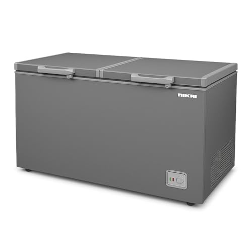Nikai 700L Gross/600L Net Double Door Deep Freezer | Domestic & Commercial Chest Freezer for Restaurants & Retail Stores | Large-Capacity, Energy-Efficient | NCF700N7DDS | Silver | 1-Year Warranty
