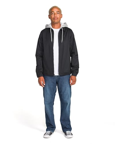 Image of Volcom Men's Rexton Jacket - Modern Fit Lightweight Zip-up Jacket Adjustable Hood, Everyday Outerwear