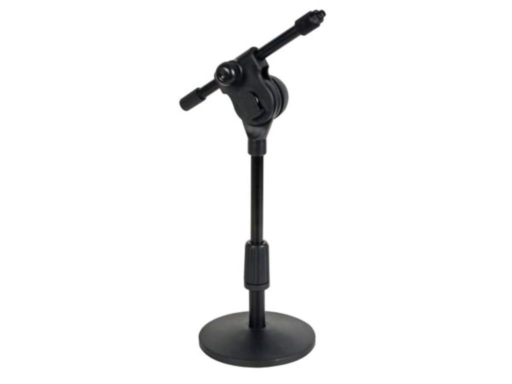 Support De Table Pour Microphone Réglable En Hauteur – Bras Flexible, Base Stable Ø140 Mm, Noir