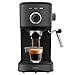 Produktbild Cecotec Espressomaschine Power Espresso 20 Pecan Steel Digitaler Espressokocher mit 20 bar und schwenkbarem Dampf, Schwarz