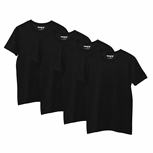 Image of Hangout Hub HH87 Tshirt for Boy's | Regular Fit | Super Combed Cotton Kids T-Shirt | Solid Plain Tees | Round Neck T Shirt | Half Sleeves |Pack of 2 | 3 | 4 | 5 |6