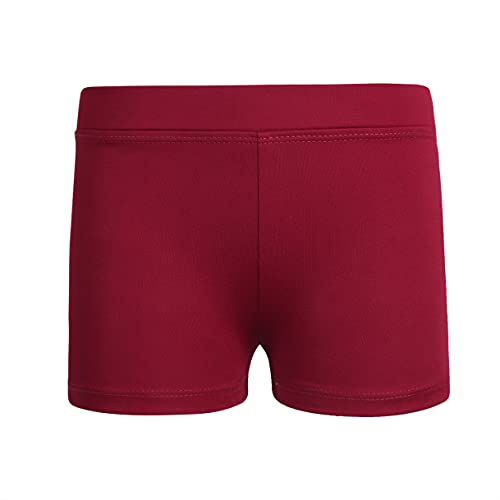 Kids Girls Gymnastic Shorts Stretchy Booty Boyshorts Boy Cut Sports Dance Running Activewear