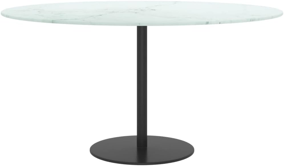 White Tempered Glass Table Top, 31.5 in Diameter - Versatile, Dining, Patio, Banquet, Durable, and Replacement Table
