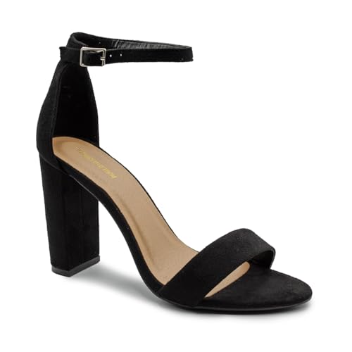 Fashion Thirsty Womens Block High Heels Ankle Strap Sexy Open Toe...