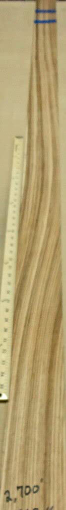 Zebrawood Wood Veneer 3" x 107" raw no Backing 1/42" Thickness Quarter Cut Grain