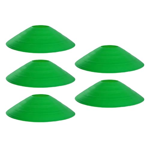NPXUAMTJ 5pieces Helle Wiederverwendbare Sportkegel Sportmarker Polyethylen Textur Für Fußballbasketball Übung Und Fitness Rund Sicherheitsmarker Kinder