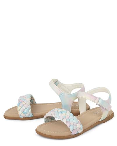 The Children's Place Girls Flat Sandals with Adjustable Ankle Strap2