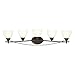 Westinghouse Lighting 6303600 Elvaston Five-Light Indoor Wall Fixture, Oil Rubbed Bronze Finish with Frosted Glass, Black