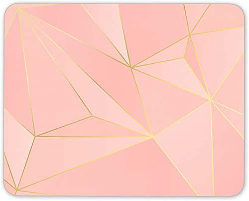 LBS4ALL Pink Art Deco Mouse Mat Pad - Gold Pretty Girls Art Student Computer #14887
