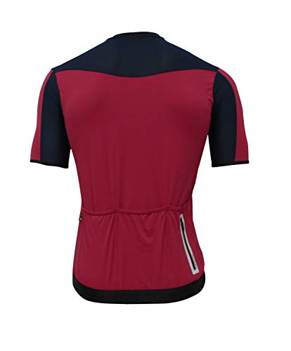 Camisa De Ciclismo Masculina Márcio May Elite Vermelha Com Azul Marinho