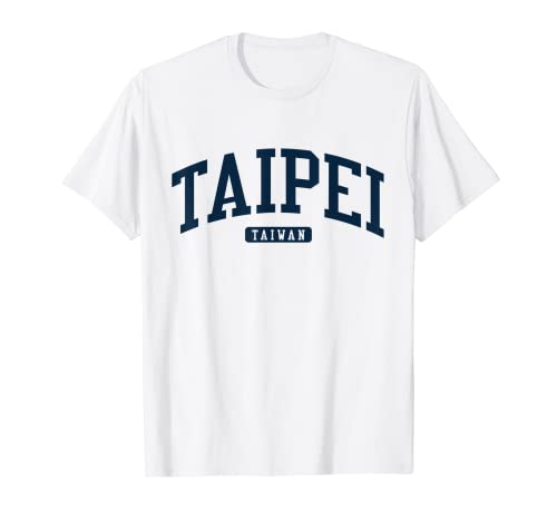 Taipéi, Taiwán, estilo universitario, azul marino Camiseta