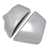 Motorcycle Left & Right Battery Fairing Covers Side Panel Oil Tank Cover For Honda Shadow ACE/Aero/Sabre VT1100 1999-2008(Not fit for Spirit) (Chrome)