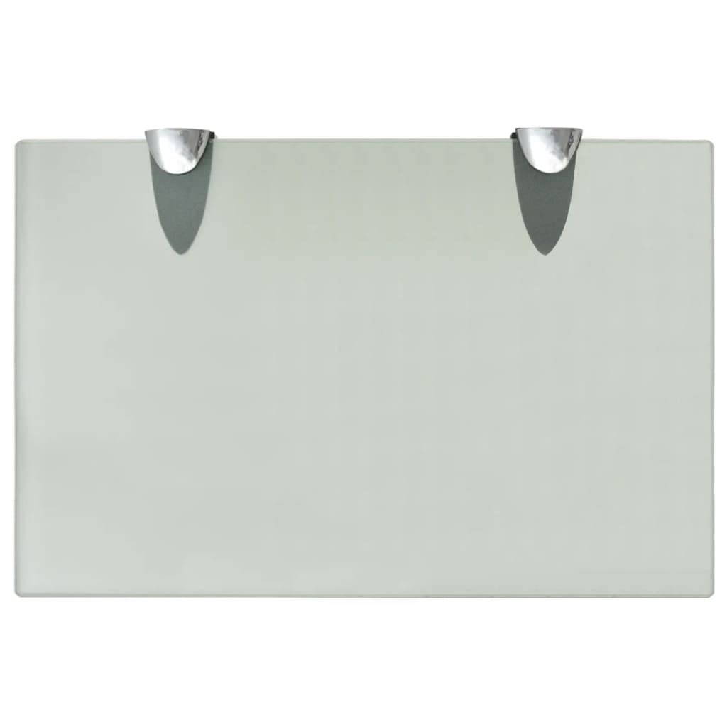 2 Stück Schwebende Regale 30x20x0,8 cm Bad Regal Ablagen Regal Glas Schwebend für Wohnzimmer Badezimmer Wandregal Glas Mattiertes Weiß Gehärtetes Sicherheitsglas Glasplatte Tisch