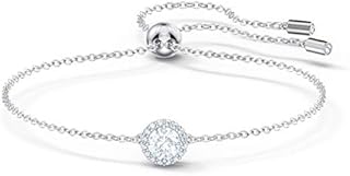 Swarovski Bransoletka Angelic, Szlif okrągły, Biała, Powłoka z rodu