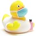 Badeente Bleib Gesund AHA - Quietscheentchen - L: 8,5 cm