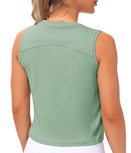 Image of THE GYM PEOPLE Women's Workout Tops in Ice Silk Quick Dry Sleeveless