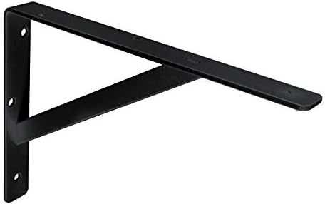Knape & Vogt 208 BLK 300 12" Heavy Duty Black "L" Shelf Bracket - Quantity 33