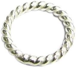 925 Sterling Silver 5mm 6mm 7mm Round Closed Twist Jump Ring Bead 0.9mm 1mm Wire/Connector/Findings/Antique Bright