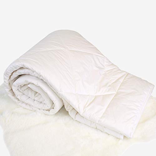 Image of Woolino Premium Australian Wool Duvet Insert Bed Comforter, Mid-Weight Wool Comforter, Washable, King