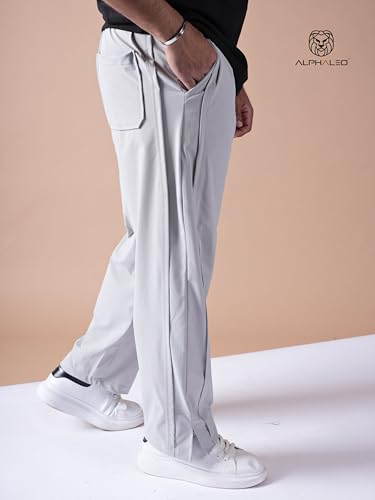Image of ALPHALEO Styish Venice Baggy Cargo Pants Ideal Everyday and Active Wear Relaxed Fit Korean Pants for Mens