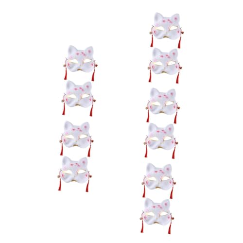 Masque pour cosplay Healvian lot de 10 masques de renard plastique pour adulte