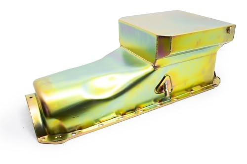 Image of Steel Racing Oil Pan Fits 1965-90 Chevy Big Block 396-402-427-454 - Zinc-Plated Finish