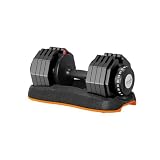 ATIVAFIT Adjustable Dumbbells 2-25kg Set, 10-Level Quick Dial, Compact Space-Saving Design with Anti-Slip Metal Handle for Home Gym – Smoky Orange