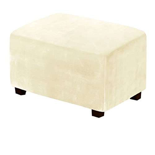 Evite el desgaste de su sofá con la funda otomana de terciopelo elástico rectangular 2