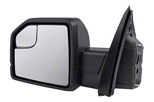 2018-2018 Ford F150 Driver Side Power Door Mirror; With Heated Glass; With Turn Signal Without Blind Spot; Without Spotter Lamp; Black Textured Cap; Flat Glass [Fo] Partslink Fo1320556 #TOP2