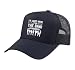 Here for The Band Proud Dad Marching Band Dad Trucker Hat with Adjustable Mesh Back, Navy Blue