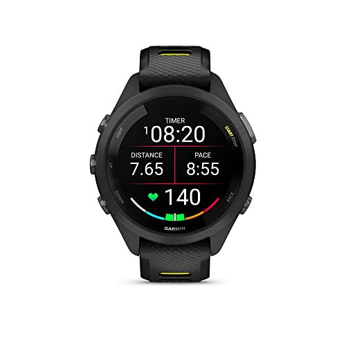 Garmin Forerunner® 265S Running Smartwatch, Colorful AMOLED Display, Training Metrics and Recovery Insights, Black and Amp Yellow by Garmin - Image 2