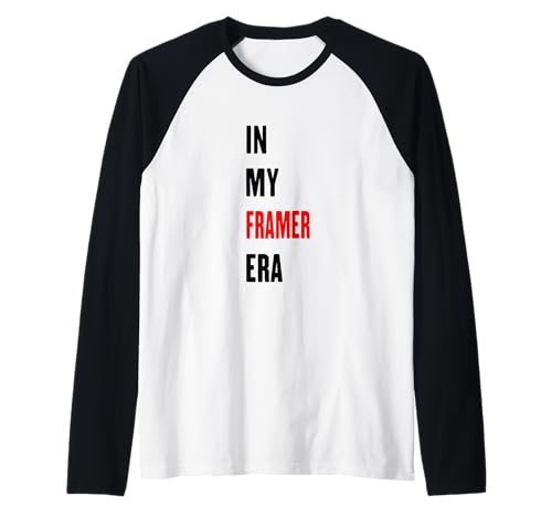 In my Framer era funny Framer Raglan Baseball Tee