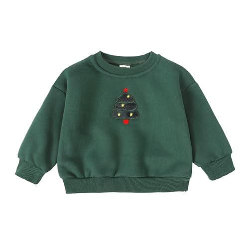 BILIKEYU Baby Toddler Christmas Sweatshirt Boy Girl Cute Prints Long Sleeve Pullover Tops Crew Neck Fall Winter