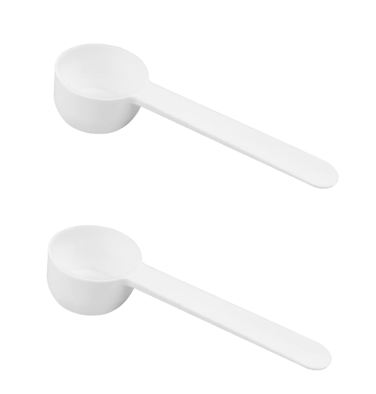 SimautHawk 2 PCS Teaspoon 5 mL Plastic Long Handle, Kitchen Tools Measure, Scoop for MeasuringProtein, Coffee, Pet Food, Spices, Grains, and Other Dry Goods (2 PCS Teaspoon, 5 mL)