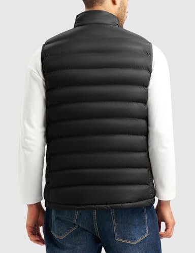 Image of Rdruko Men's Puffer Vest Lightweight Outerwear Winter Warm Outdoor Hiking Casual Vest with 5 Pockets