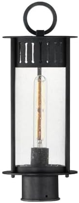 Maxim Lighting 30630CDBKP Windsor - 1 Light Outdoor Post Lantern-17 Inches Tall and 6.5 Inches Wide