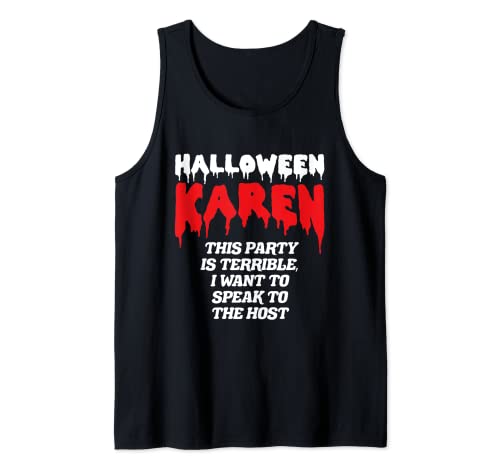 Karoween Karen divertida comedia de Halloween habla con el gerente Camiseta sin Mangas