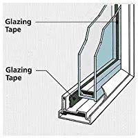 Image of Double Coated Window Glazing Tape, DC-PEF06P, Width 1 /16 inch x Thick 7 /8 inch x 150' Black