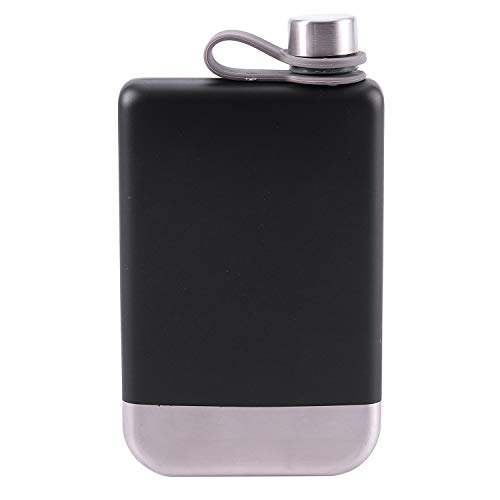 Joskeijky 9 Oz Schwarz Silber Flachmann