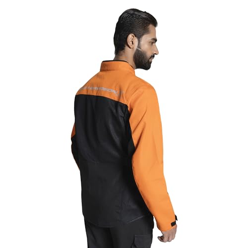 Image of HARLEY-DAVIDSON X TourX Edge Riding Jacket | 100% Polyester with Breathable Mesh Lining | Reflective Prints, Mandarin Collar & Contrast Piping | Durable, Lightweight & Stylish Motorcycle Jacket