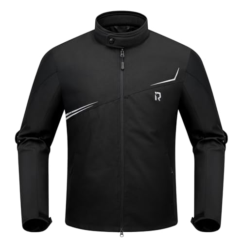 RIDEIRON Veste Moto Homme Hiver Blouson Moto Homme avec CE Protections Epaulettes Coudières Equipement, Doublure Amovible,Coupe-Vent et Résistante au Froid...