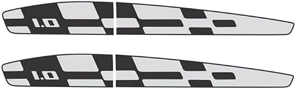 Automaze Car Body Stickers Graphics For Kwid, Black White Color, Both Sides, Model-0262