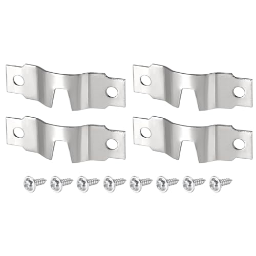 Image of DTGN 48mm x 15mm x 7mm Double Hole Triangle D Ring Picture Frame Hangers - 10Pcs - Good for Hanging Paintings Picture - Frame Hook Photos - Silver Tone
