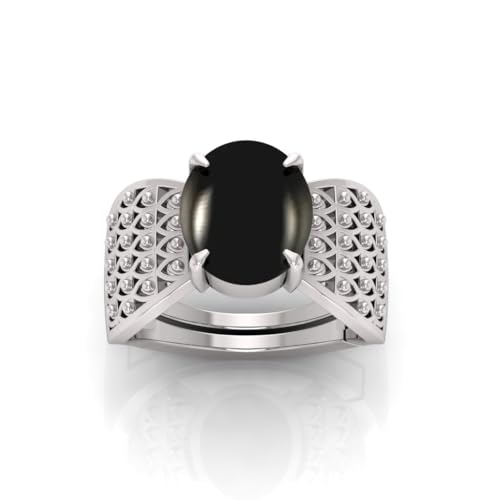 Bague hakik en argent sterling réglable mixte taille small certifiée - 2
